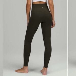 Lululemon Align High Rise Pant Leggings with Pockets Dark Olive Green Size 2 NWT